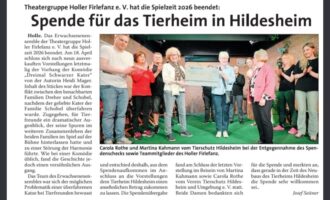 Spende der Theatergruppe Firlefanz aus Holle