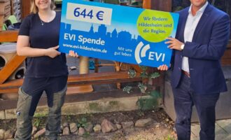 Wir bedanken uns sehr herzlich – Spende der EVI, Hildesheim