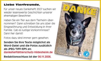 Bitte reichen Sie uns Beiträge für das diesjährige Dankeheft ein